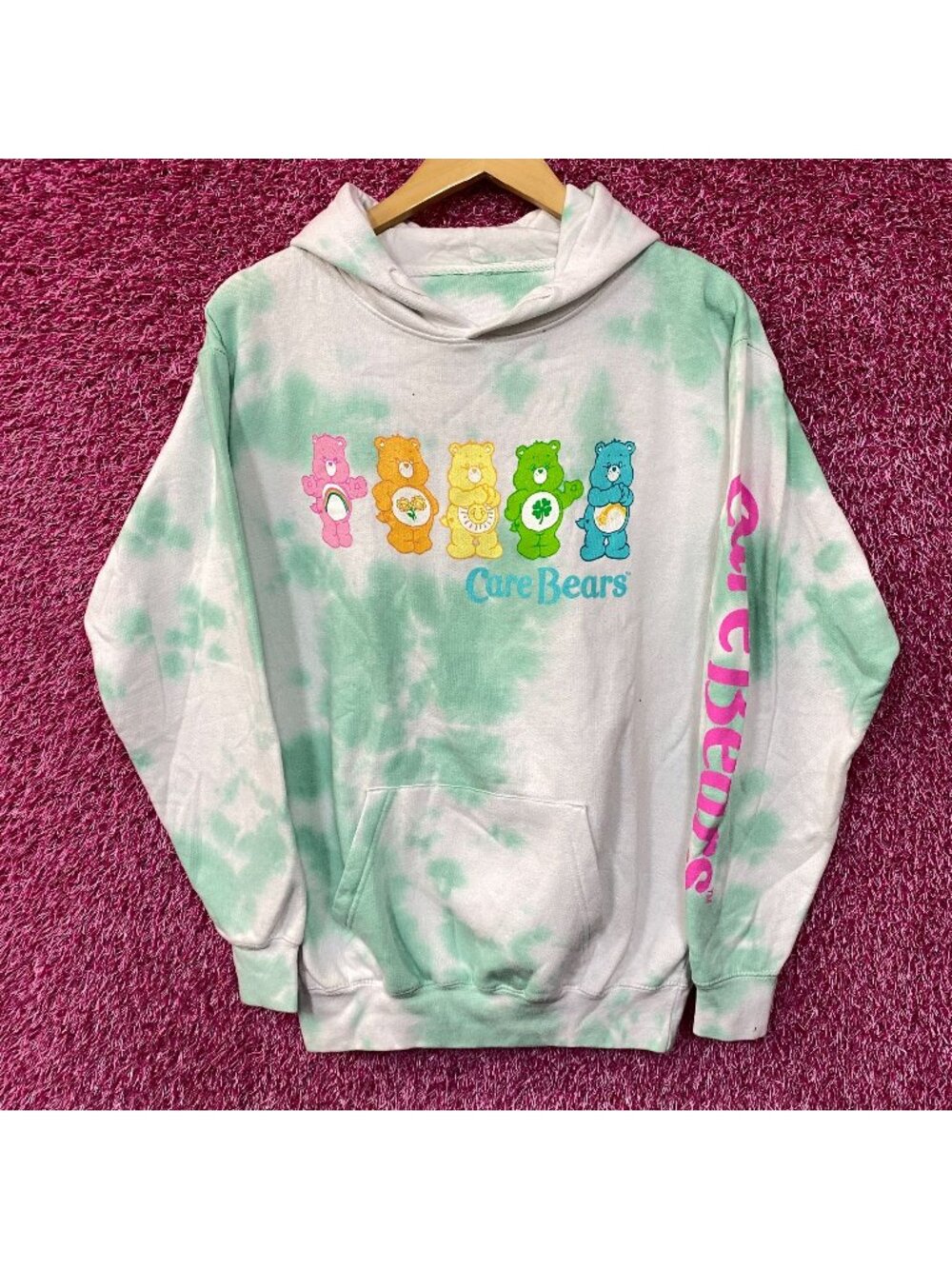The Original Carebears tiedye Hoodie size Medium